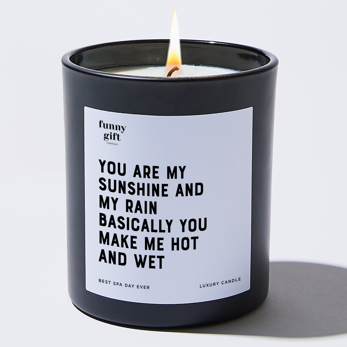 Anniversary Present - You Are My Sunshine and My Rain. Basically, You Make Me Hot and Wet - Candle