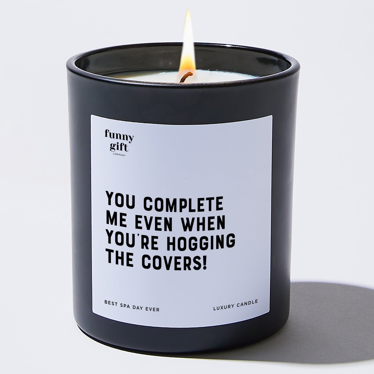 Anniversary Present - You Complete Me, Even When You're Hogging the Covers! - Candle