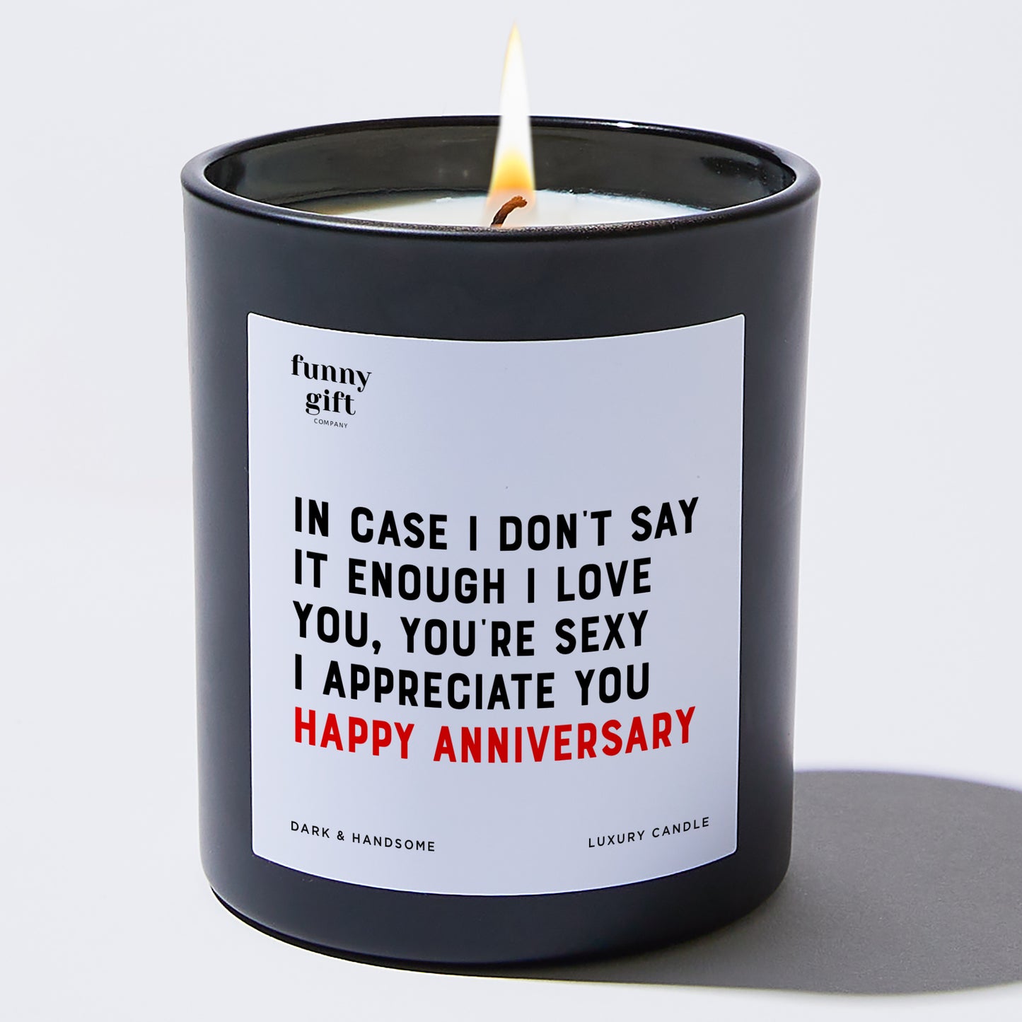 Anniversary Present - In Case I Don't Say It Enough. I Love You. You're Sexy. I Appreciate You. Happy Anniversary - Candle