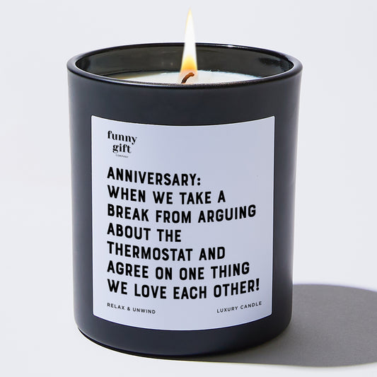 Anniversary Anniversary: When We Take a Break From Arguing About the Thermostat and Agree on One Thing – We Love Each Other! - Funny Gift Company