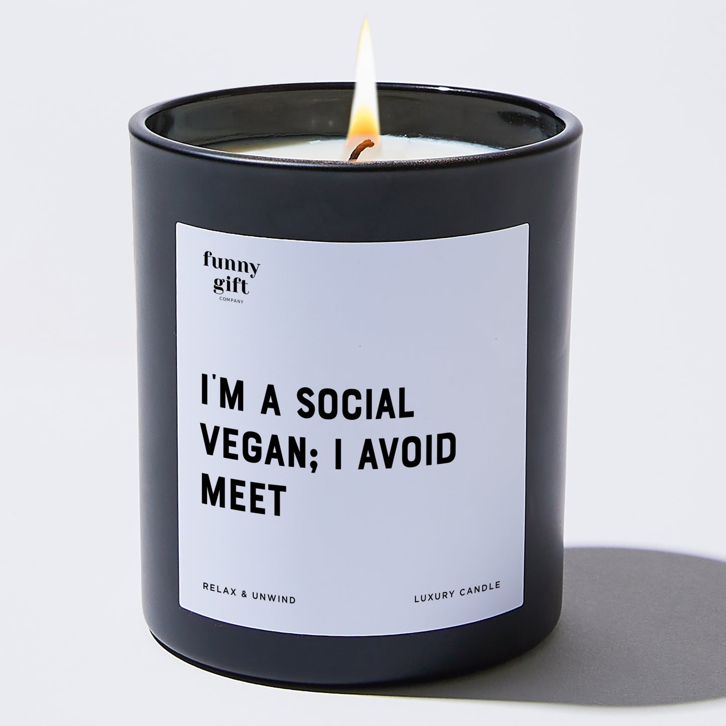 Funny Candles I'm A Social Vegan; I Avoid Meet - Funny Gift Company