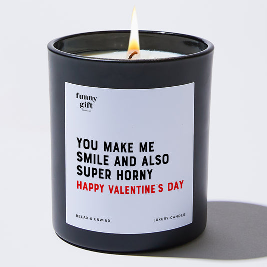 Anniversary You Make Me Smile and Also Super Horny Happy Valentine's Day - Funny Gift Company