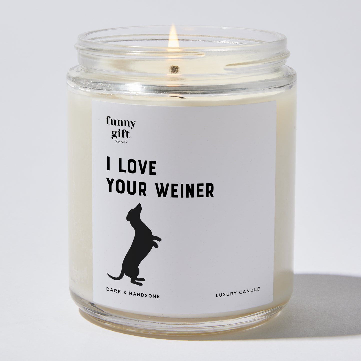 Anniversary Present - I Love Your Weiner - Candle