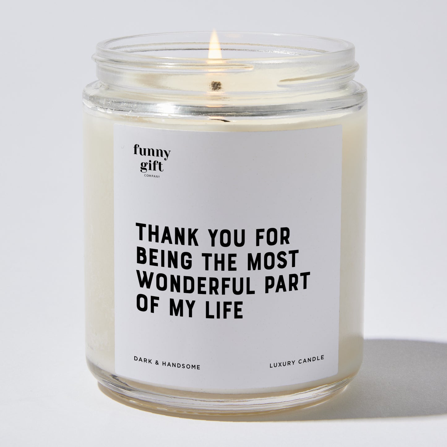 Anniversary Present - Thank You for Being the Most Wonderful Part of My Life - Candle