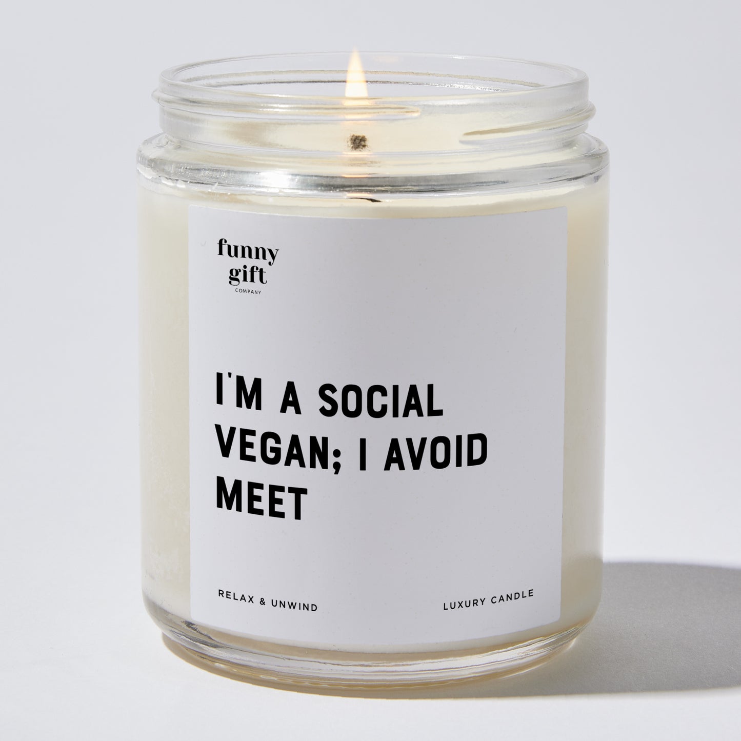 Funny Candles - I'm A Social Vegan; I Avoid Meet - Candle