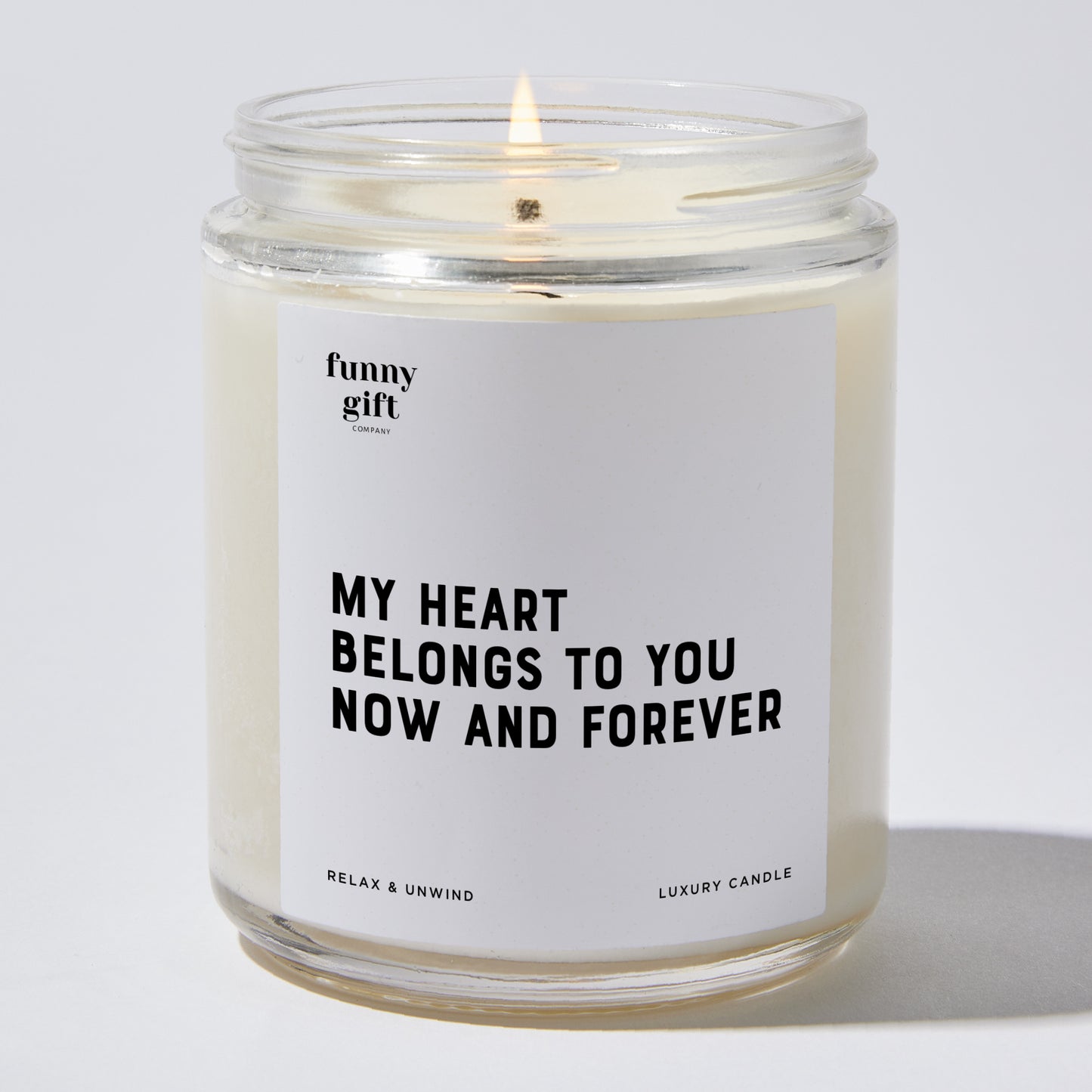 Anniversary Present - My Heart Belongs to You, Now and Forever - Candle