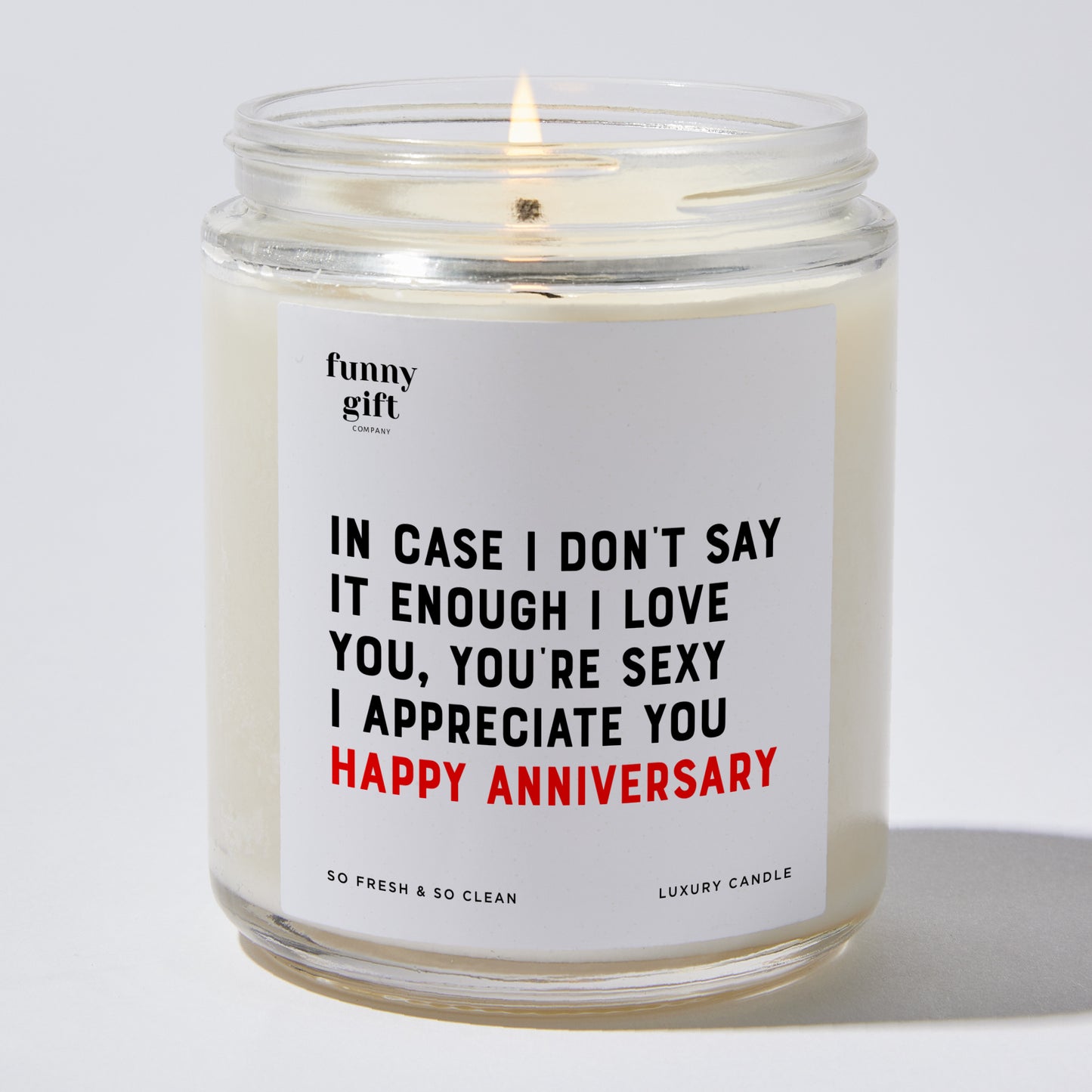 Anniversary Present - In Case I Don't Say It Enough. I Love You. You're Sexy. I Appreciate You. Happy Anniversary - Candle