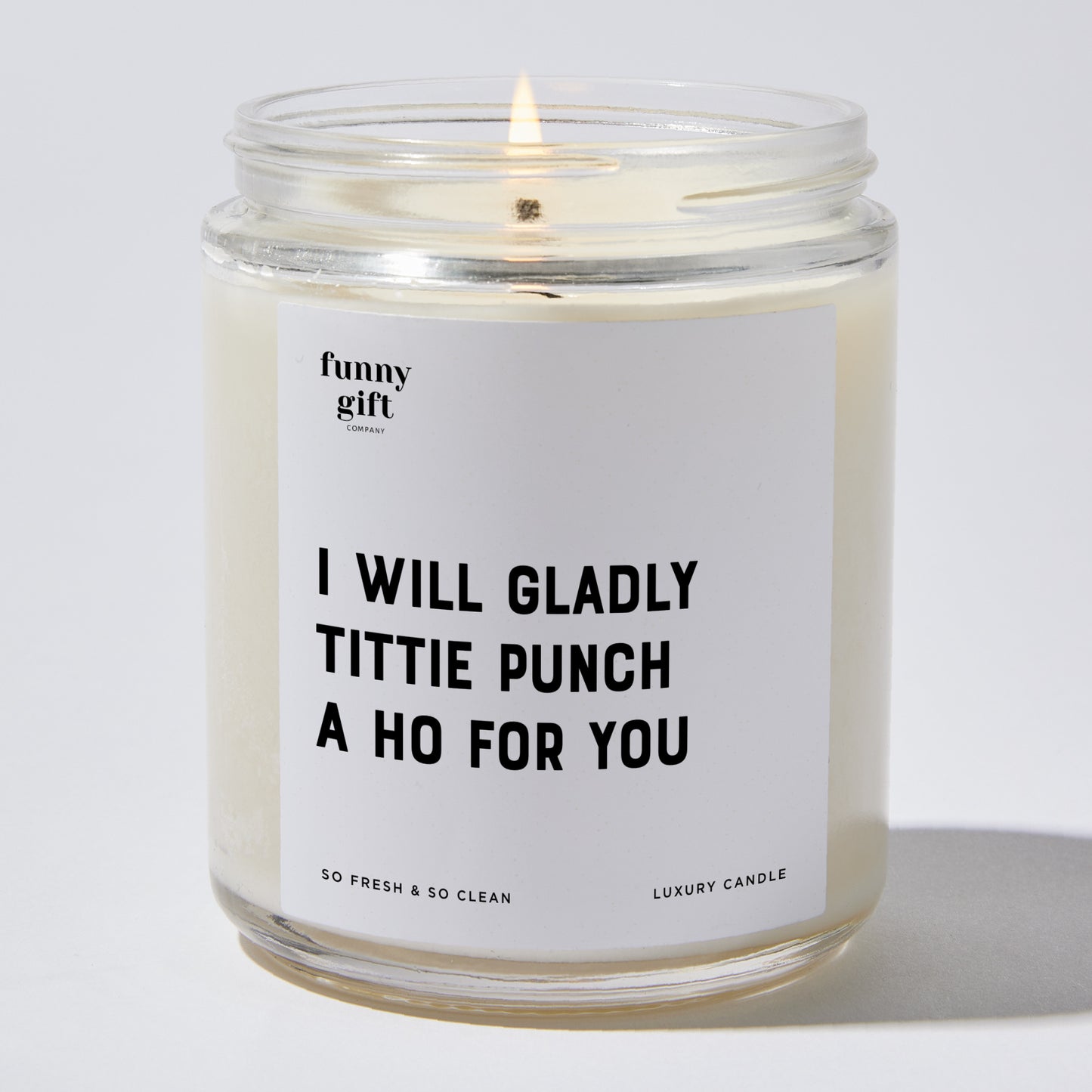 Fun Gift for Friends - I Will Gladly Tittiepunch A Ho For You - Candle