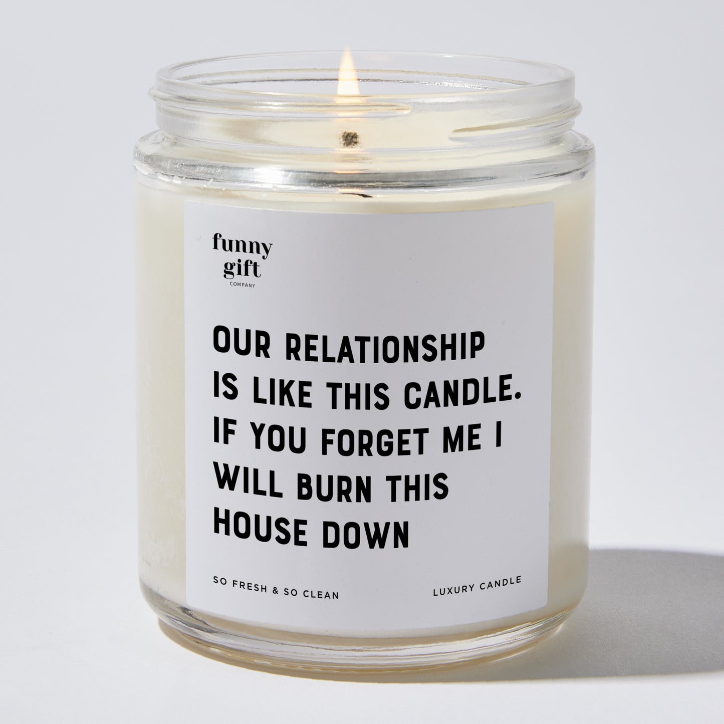 Anniversary Present - Our Relationship Is Like This Candle. If You Forget Me I Will Burn This House Down - Candle