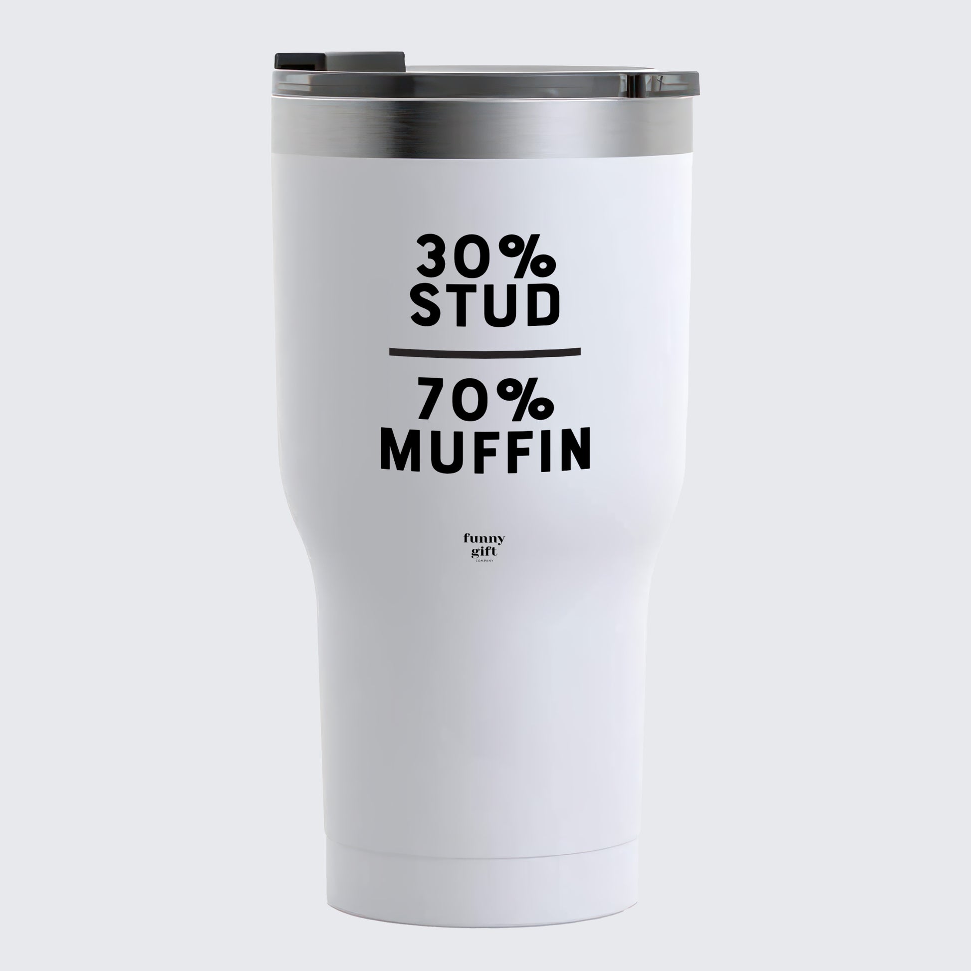 Travel Coffee Mug - 30% Stud 70% Muffin - Coffee Tumbler