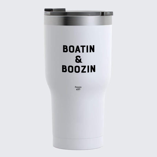 Travel Coffee Mug - Boatin & Boozin - Coffee Tumbler