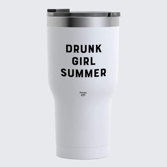 Travel Coffee Mug - Drunk Girl Summer - Coffee Tumbler